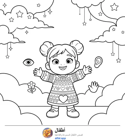 صفحة تلوين حكاية أنا